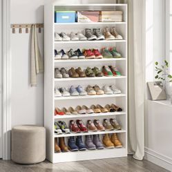 XK00312 Freestanding Shoe Cabinet, 9-Tier 40-45 Pairs Shoe Storage Rack