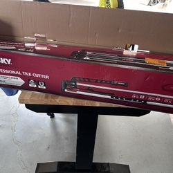 Husky 28 in. Tile Cutter w/ Tungsten Carbide Blade & Adjustable Gauge