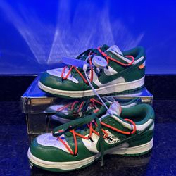  Size 9 - Nike Dunk Low x OFF-WHITE Pine Green 2019 