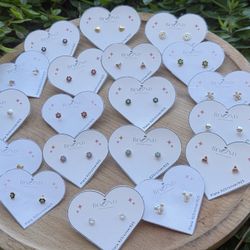 Earrings Stud Sterling Silver 925/ Broquel De Plata Con Bolita Atrás 