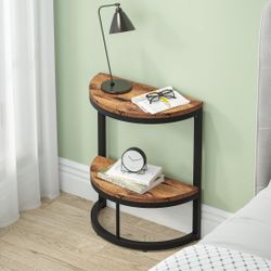 End Table Half Round/ Media Redonda Mesa Auxiliar