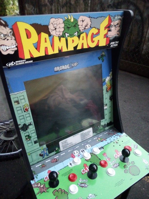 Rampage Midway Classic Arcade Game 4 1/2 Feet