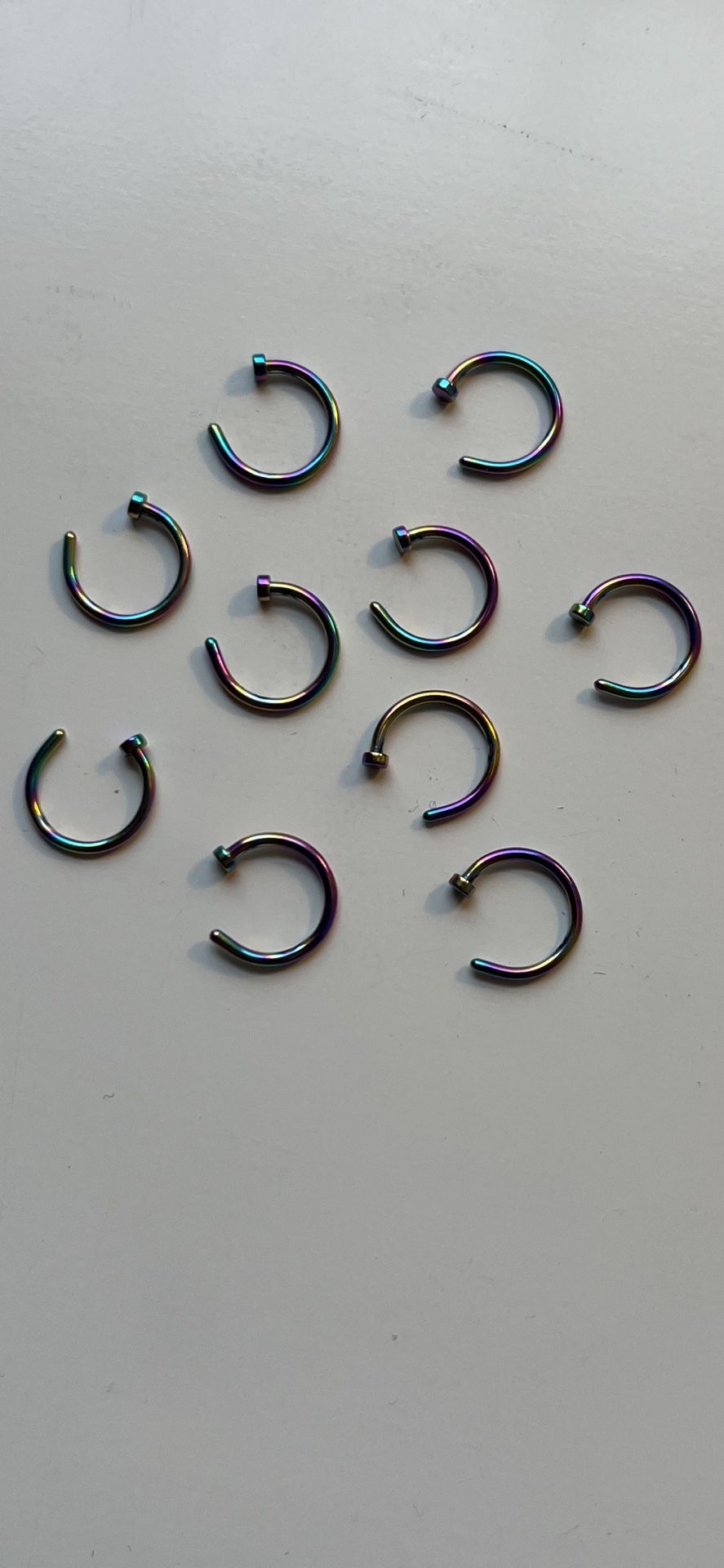 Rainbow Nose Ring/Ear Ring Piercing Hoops