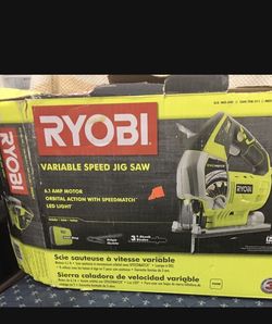 Ryobi Variable Speed Jig Saw, 6.1 Amp Motor Orbital Action With Speed Mach