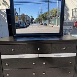 Dresser with mirror