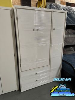 White XL closet wardrobe dresser ropero armoire Nuevo