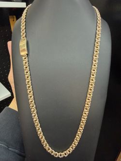 14k Gold Solid Chino Link