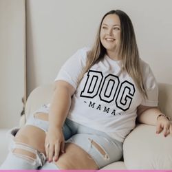 DOG MAMA tee shirt | dog lover tshirt | dog mom oversized shirt Sizes S-2XL