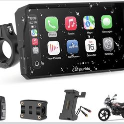 Carpuride W602S PRO Motorcycle Carplay & Android Auto with Reverse Charging 6.25" Motorcycle GPS Navigation System Supports OTA Car Play Moto Screen w