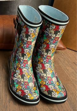 BOBS by Skechers Dog Print Rain Boots – Women’s Size 6