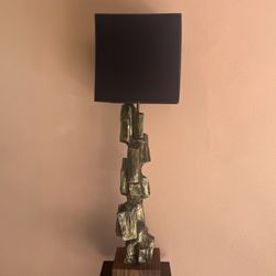 Brutalist Table Lamp By Richard Barr For Laurel.