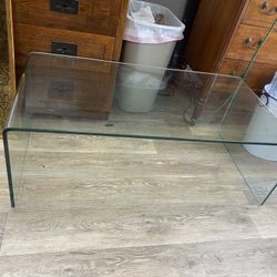 Modern glass coffee table