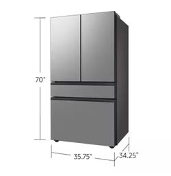 Refrigerator Bespoke AI 4-Door French Door . silver