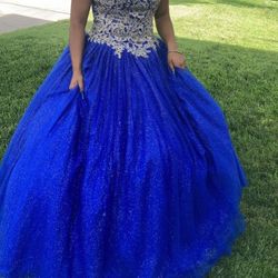 Quinceanera/ Sweet 16 Dress/hoop Skirt and Rose Gold Colored Heels