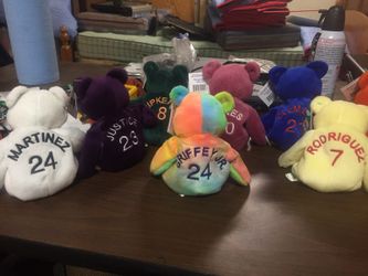 Baseball player beanie babies