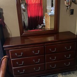 Dresser with mirror