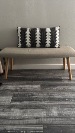 Beige wood leg Bench