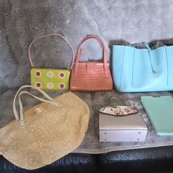 Closet Clear Out Leather Canvas Handbags Beautiful Purses