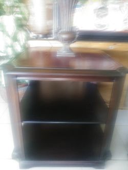 Mid-century wood  2-tier table