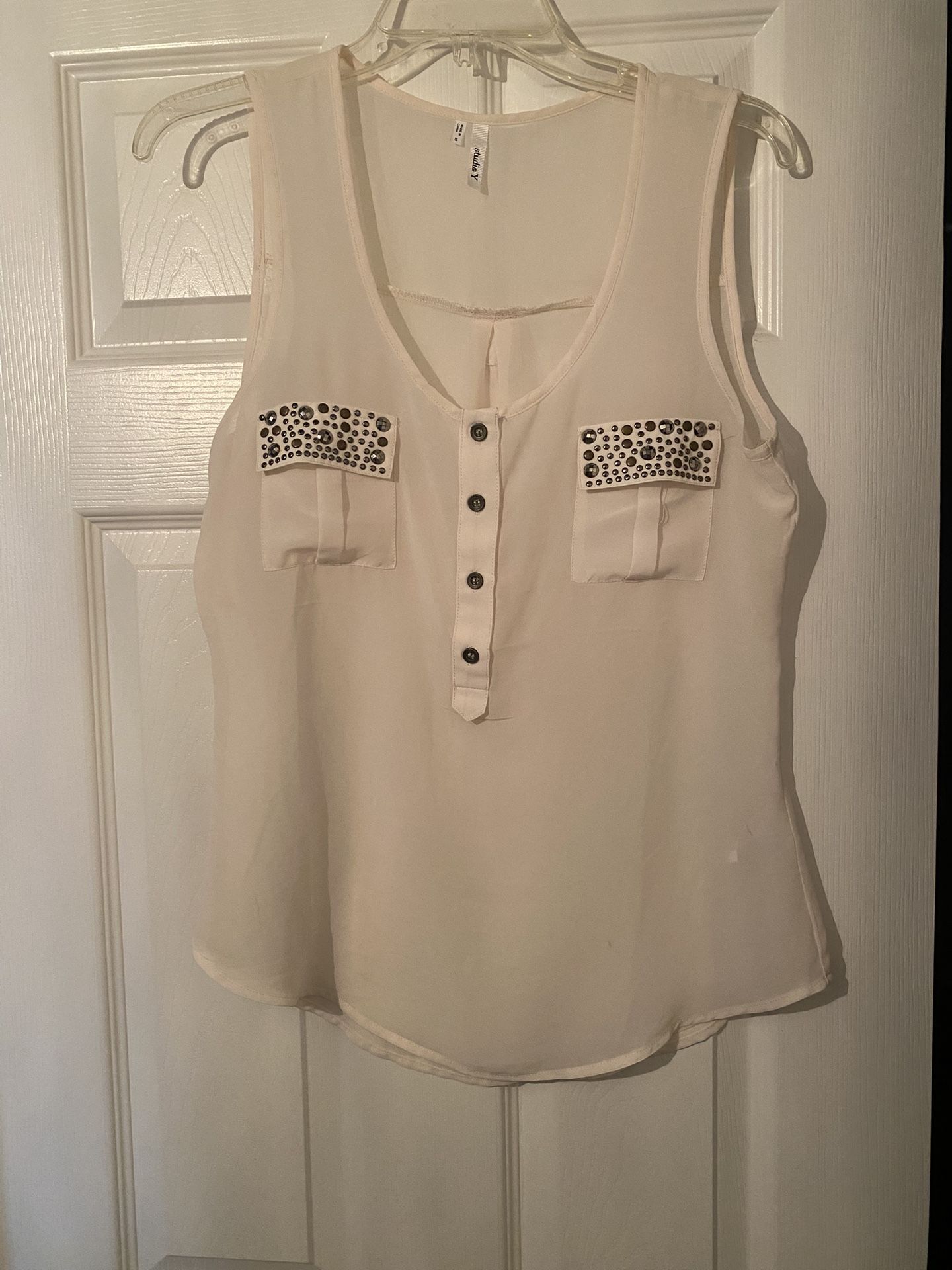 Sheer Cream Colored Top