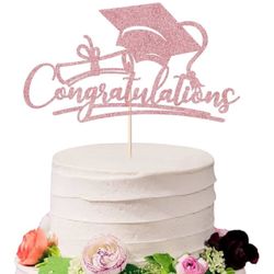 Congratulations Cake Topper,Congrats Grad Cake Decor - 