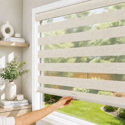Zebra Roller Window Blinds Basic Natural