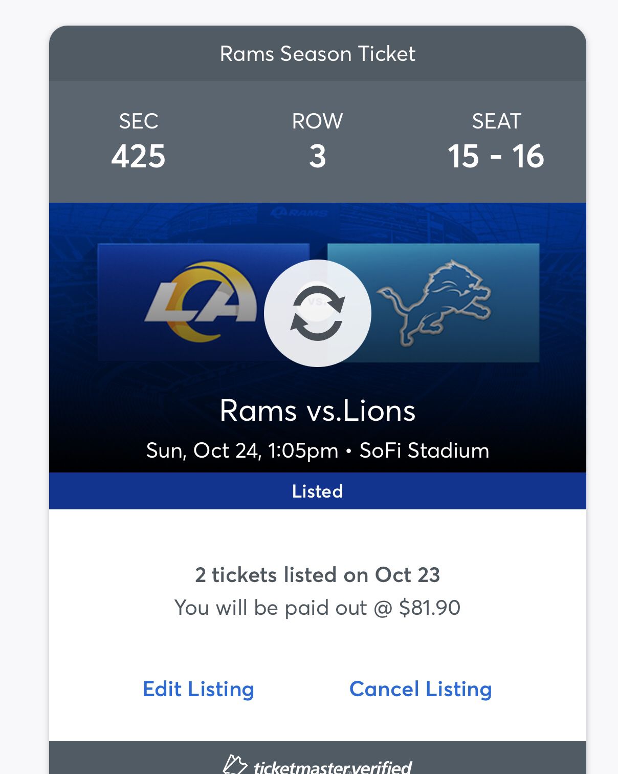 LA Rams tickets 