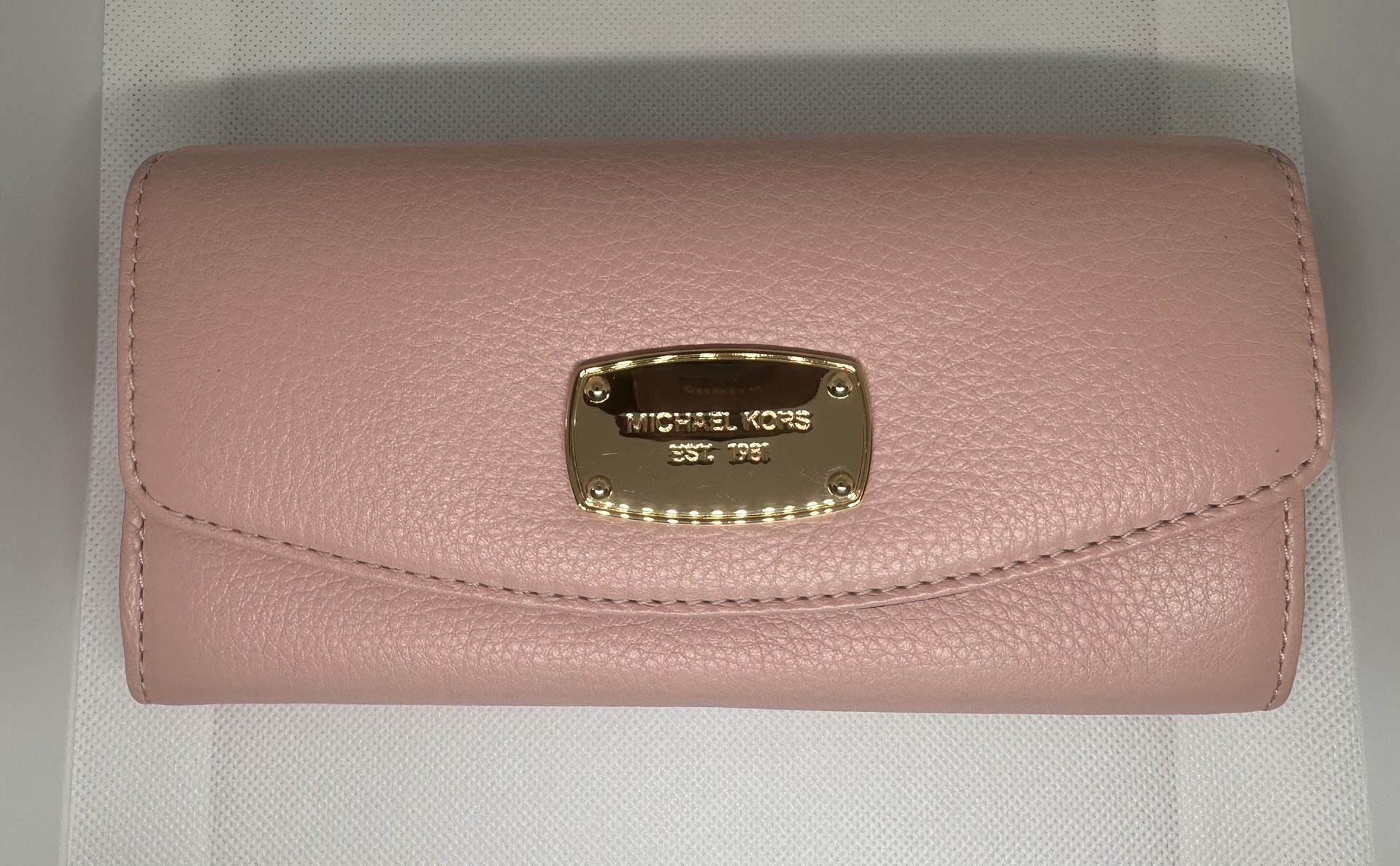 Michael Kors Leather Wallet Jet Set Travel Ballet (Pink)