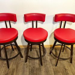 (3) High-Quality Counter Height Swivel Stools