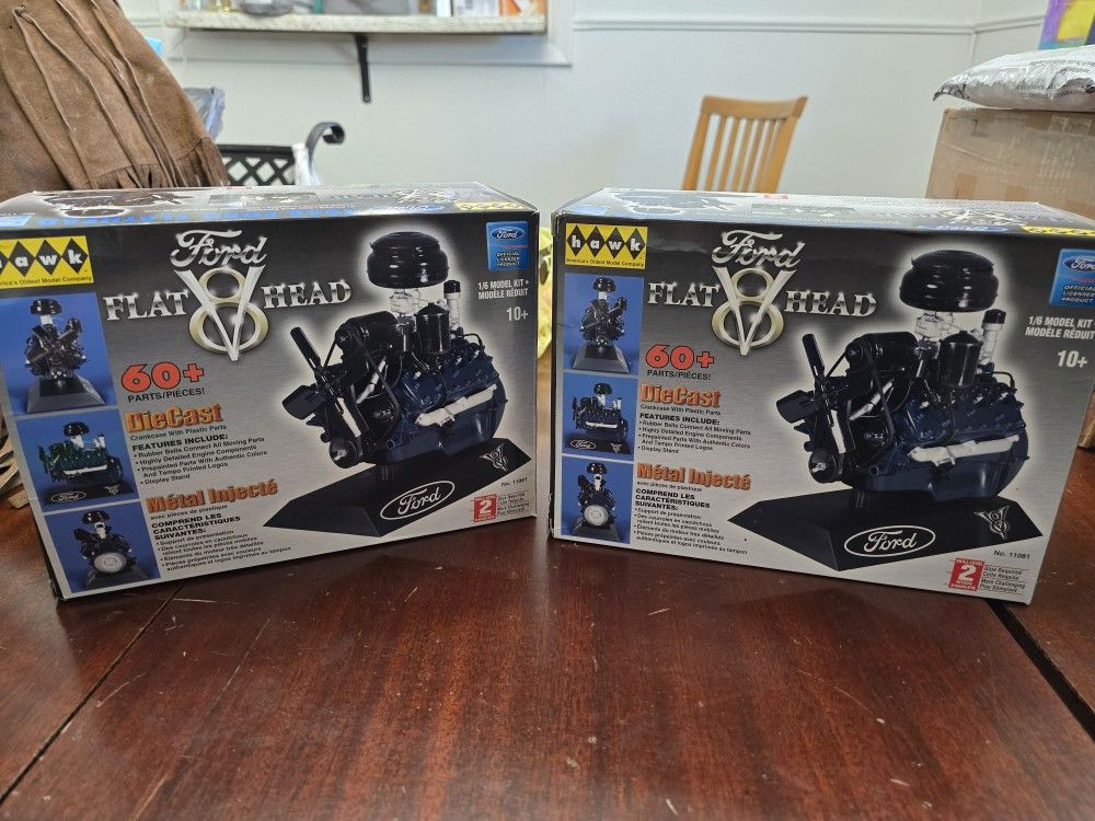 HAWK FORD V8 ENGINE MODELS - 1/6TH - SET OF 2