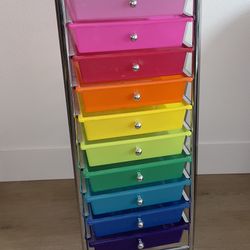 10 Drawer Rolling Cart  RAINBOW by Simply tidy
