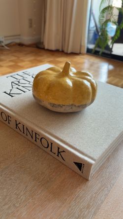 Pottery Barn French Glaze Pumpkin – Extra Small – Yellow – $20