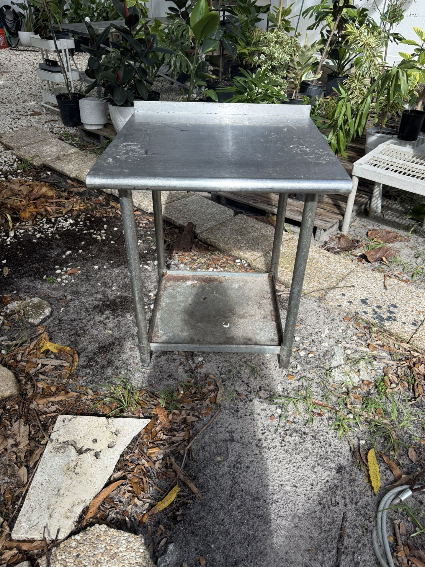 aluminum single square prep work table