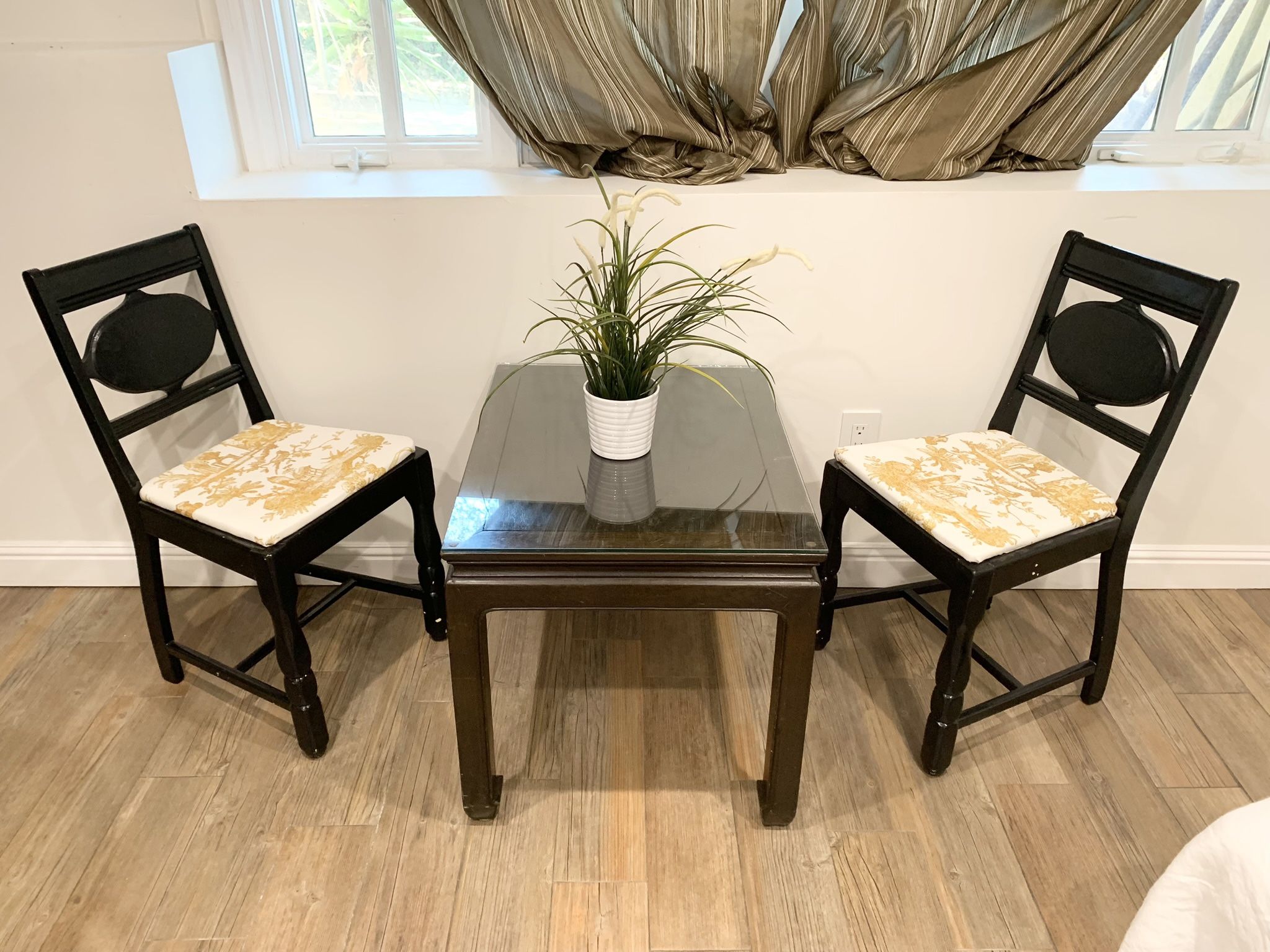 Small Dining Bistro Tea Side Table & 2 Chairs