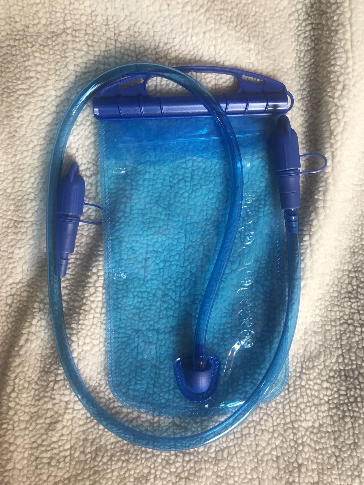 Hydration Bladder 1 Liter Reservoir, Blue, Safe, w/ Extra Mouth Piece