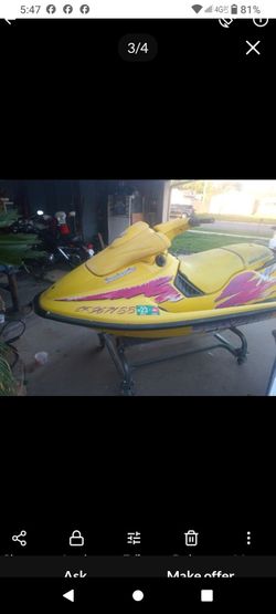 SEADOO JET SKI XP 800CC RUNNING WITH TITLE NO CART