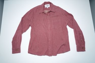 Corridor Red Slub Twill Long Sleeve Shirt Medium
