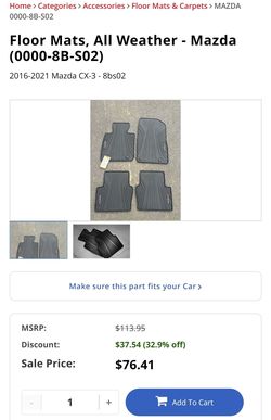 All Weather Floor Mats - Mazda