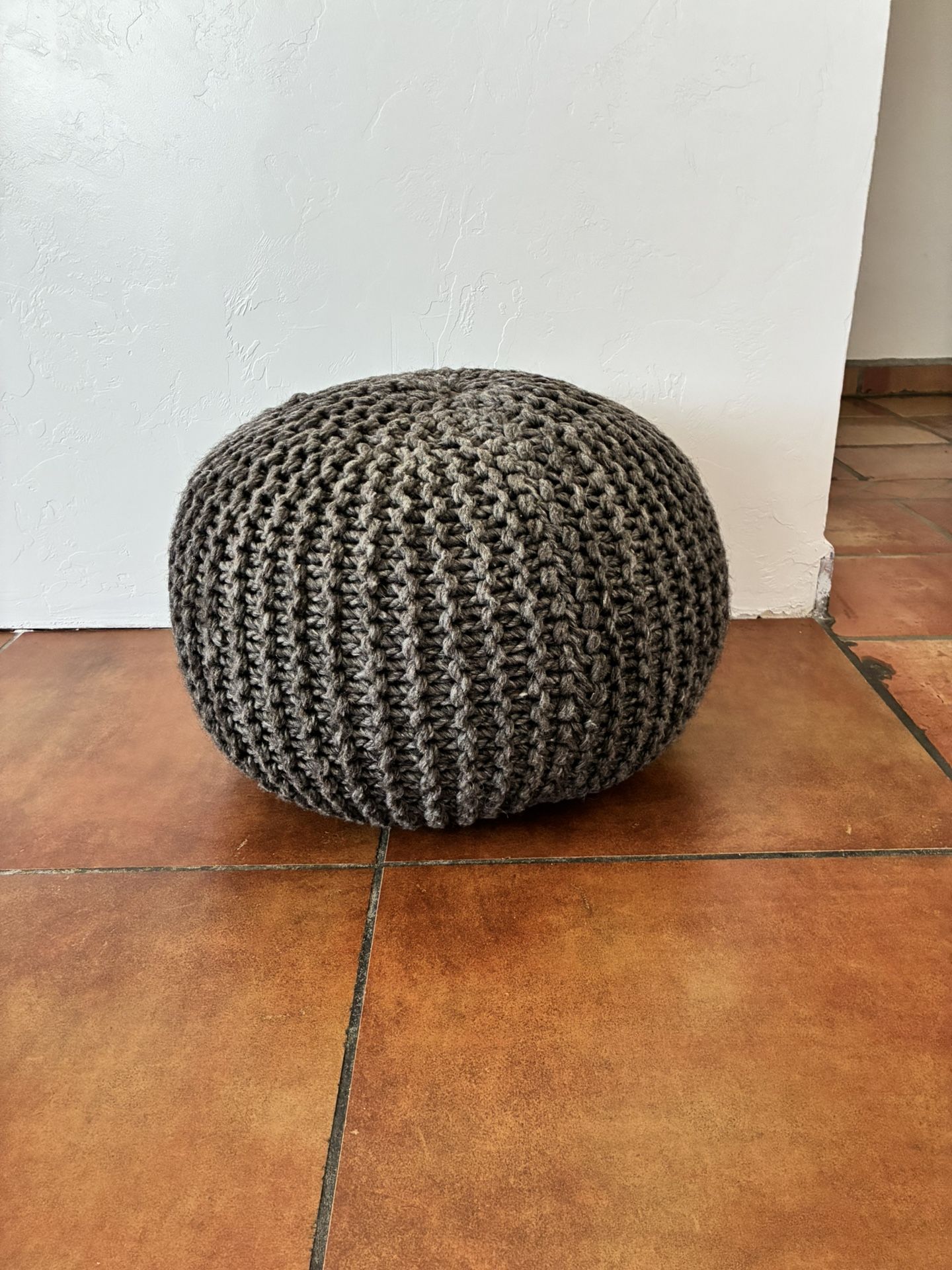 Knitted Pouf Ottoman