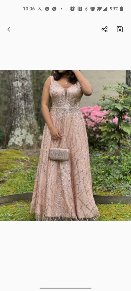 ROSE GOLD PROM DRESS