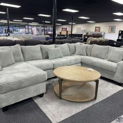 New Large U Shape Sectional Available In Gray Black and Navy Blue. Delivery & Set Up Available 