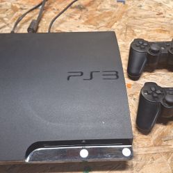 PS3 Playstation With Logitech Steering Wheel 