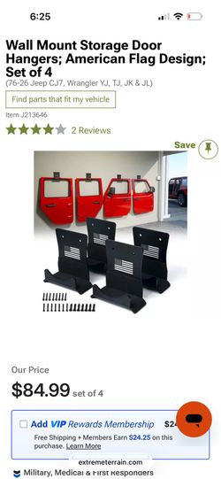 Jeep door hangers wall mount