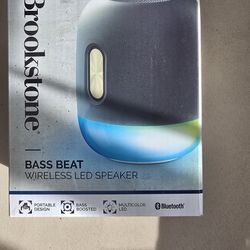 Brookstone Bass Beat Wireless LED Speaker