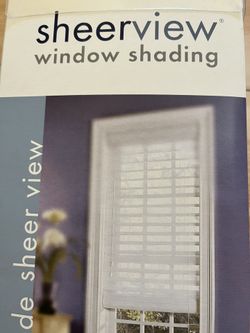 Sheerview Sheer White Window Shade Blind 38” X 75”