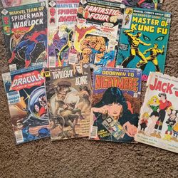 20 1970's Marvel/DC Comic Books - Spiderman, Avengers, Fantastic Four, The Super Friends, More