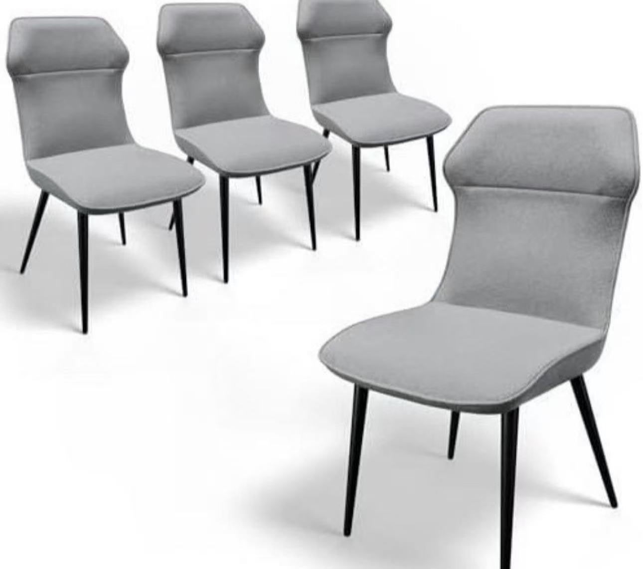 Dining Chairs Set of 4,Classic Fabric Biggest Cushion Seat,Sturdy Metal Legs and Ergonomic backrest,Modern Kitchen Dining Room Chairs,Beige