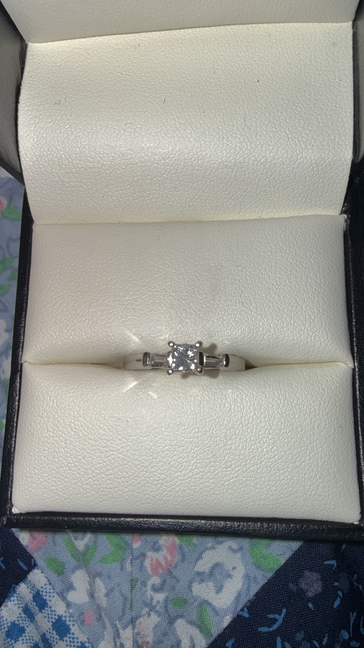 Litmann 14k Princess Cut .86 Lab Grown Diamond Ring 