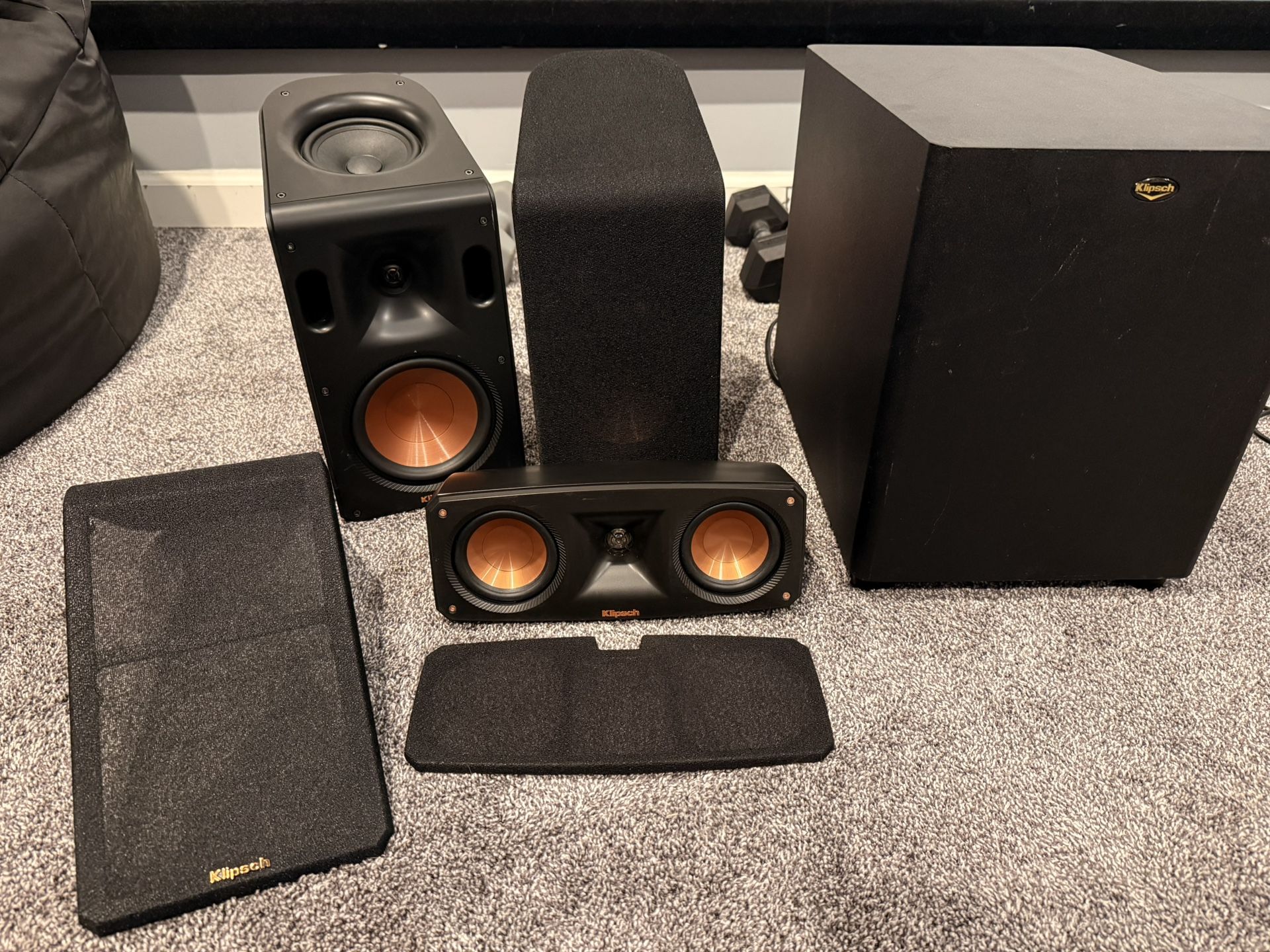 Klipsch RCS-SAT Satellite Speaker for Reference Cinema System with 8” Sub and Center 