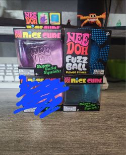 Needoh nice cube, fuzzball and funky pup